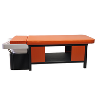 Douche à circulation d'eau orange Offre Spéciale Shampooing thaïlandais Spa Bed Plumbed