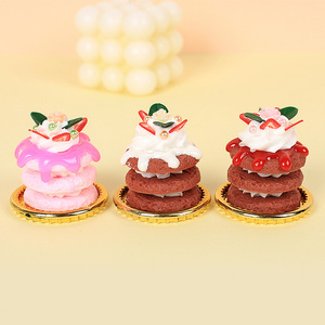 Gâteaux simulés, gaufres, macarons, modèles de desserts, décorations de table de dessert de mariage, accessoires photo - Product Image 4