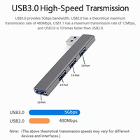Offre Spéciale – Adaptateur Hub USB 4-en-1 en Aluminium avec Prises Angulaires Droite et Gauche, Répartiteur Multi-Ports, Station d'Accueil OTG pour Ordinateur Portable Macbook