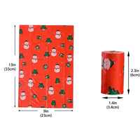 Kerstmis EPI HDPE 18 Micron Op maat bedrukte lavendelgeurende biologisch afbreekbare hondenpoepzakken