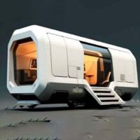 Nouveau design petites maisons préfabriquées conteneur mobile remorque espace Capsule maison modulaire