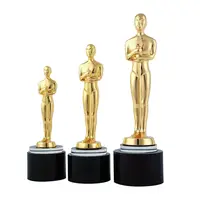 Gold Plated JY High Quality Custom Oscar Trophy Gold Plated Small Gold Statue For Award Ceremony