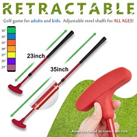 Clubs de golf en caoutchouc OEM pour le golf, pour droitiers et gauchers, mini clubs de golf en caoutchouc bidirectionnels, putters télescopiques pour tous les âges