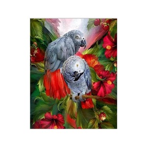 Chenistory DZDP616 <span class=keywords><strong>perroquet</strong></span> 5D bricolage carré rond perceuse cristal diamant peinture kit court charpie point de croix avec bonne toile - Product Image 1
