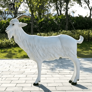 Estatua de Cabra Grande Personalizada de FRP, Escultura de Animal Realista para Granja, Resort, Zoológico, Parque Temático, Adorno de Paisaje Exterior - Product Image 3