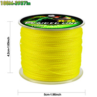 Fil de pêche flottant en polyéthylène tressé, fabricant OEM/ODM, 100M-109YDS X4, multicolores, ultra-lisse, longue portée, pour lac et rivière