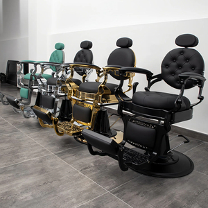 Kappersstoel Licht Luxe Retro Design Lifting Draaibaar Met Hoge Dichtheid Sponzen Stoel Salon Meubels Voor Kapperszaak - Product Image 2