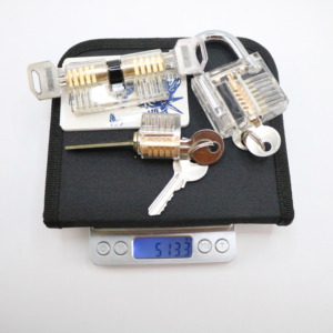 Serruriers débutant trois serrures de pratique transparentes et carte de crédit 19 pièces ensemble d'outils de sélection de verrouillage - Product Image 5