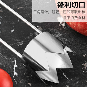 Extractor de Núcleos de Frutas de Acero Inoxidable, Divisor de Manzanas y Peras, Extractor de Núcleos de Frutas para el Hogar, Herramienta al por Mayor - Product Image 3