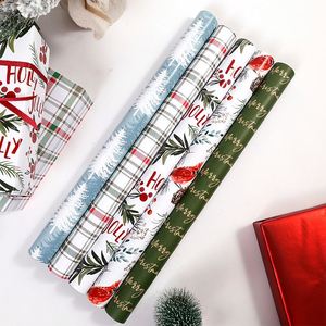 New Design <b>Christmas</b> Printed Disposable Coated Silicone Virgin Gift <b>Wrapping</b> <b>Paper</b> Set 43x300cm 3 <b>Rolls</b> a Set - Product Image 5