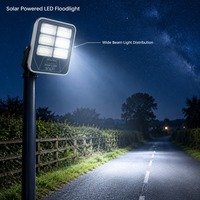 Lampu Sorot Tenaga Surya 400W 2800Lumen Kecerahan Tinggi 240 Buah Chip LED 5054 20000Mah Pengaturan Timer Penerangan Halaman Tempat Parkir