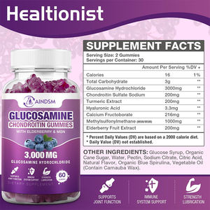 Gummies personnalisables végétariennes à la glucosamine, chondroïtine et MSM pour la mobilité et la flexibilité des articulations - Product Image 2