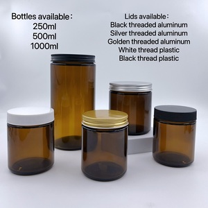 Hũ thủy tinh màu hổ phách, thành dày, miệng thẳng, nắp vặn bằng nhôm, dung tích 250ml, 500ml, 1000ml - Product Image 4