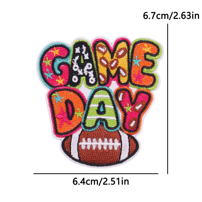 Leopard Print Monogram American Football Leopard Print Embroidered Iron on Patches DIY ...