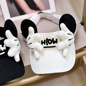 Cappello Parasole con Orecchie <span class=keywords><strong>di</strong></span> Topolino Stile Cartone Animato, con Mani in Peluche 3D, Traspirante Estivo, Cappellino Aperto <span class=keywords><strong>per</strong></span> Bambini, Ideale <span class=keywords><strong>per</strong></span> Vacanze e Parchi a Tema - Product Image 3