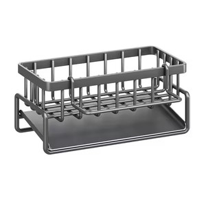 <span class=keywords><strong>Organisateur</strong></span> d'<span class=keywords><strong>évier</strong></span> de cuisine avec égouttoir Éponge Stockage Support de robinet Tige Métal Acier Type debout Installation murale Utilisation d'articles divers - Product Image 6