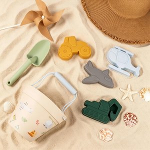 Ensemble <span class=keywords><strong>de</strong></span> seaux <span class=keywords><strong>de</strong></span> plage en silicone souple écologique, design avion et voiture, jouets <span class=keywords><strong>de</strong></span> <span class=keywords><strong>sable</strong></span> d'été pour piscine et extérieur, pour enfants unisexe - Product Image 2