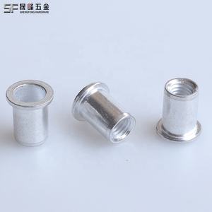 M3-M12 Alüminyum Perçin Somunu <span class=keywords><strong>3</strong></span>/8 İnç 6-32 8-32 10-24 1/4 5/16 Düz Başlı Düz Yuvarlak Gövdeli Açık Uçlu Perçin Somunu - Product Image 3