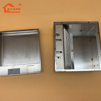 Caja de Conexión para Suelo sin Marco con Enchufe de Piso con Enchufe EU UK RJ45 CAT6, Venta Directa de Fábrica, Interruptor de Piano Eléctrico de Acero Inoxidable 10A / 16A