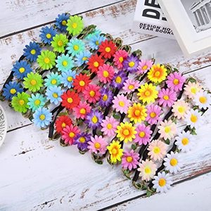 Diadema elástica de <span class=keywords><strong>flores</strong></span> <span class=keywords><strong>para</strong></span> niña, accesorios <span class=keywords><strong>para</strong></span> el cabello 2023, 12 colores - Product Image 4