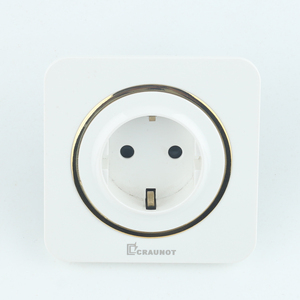Enchufe de Pared Schuko Europeo, Panel Blanco con Detalles Dorados, Estándar Alemán, Tomacorriente de Pared de 10A para Instalación Eléctrica en Hoteles y Hogares - Product Image 1