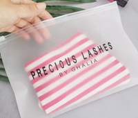 Sacs d'emballage transparents en PE avec fermeture éclair, logo imprimé sur mesure, pour chaussures et chaussettes, imperméables et résistants à l'humidité, couleur personnalisée