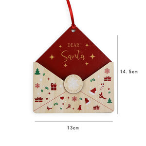 Lettera a Santa busta ornamento busta <span class=keywords><strong>di</strong></span> <span class=keywords><strong>legno</strong></span> per mettere la lista <span class=keywords><strong>di</strong></span> natale in Laser inciso ornamento <span class=keywords><strong>di</strong></span> natale - Product Image 2