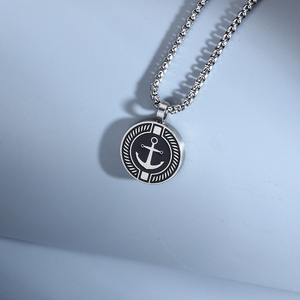 Collier pendentif en acier inoxydable vintage punk viking nautique <span class=keywords><strong>ancre</strong></span> maritime bijoux de mode pour hommes fabricant en gros - Product Image 2