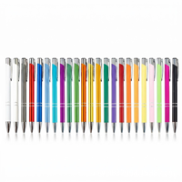Stylo bille promotionnel en métal XP-Promos avec logo personnalisé sérigraphié - Portable pour cadeaux de salon professionnel et publicité