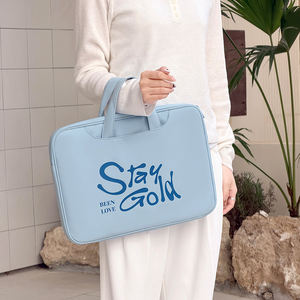 कस्टम लोगो 15.6 इंच कंप्यूटर बैग लैपटॉप केस आस्तीन के साथ फ्लुफी पैडड प्यूफी लैपटॉप बैग - Product Image 4