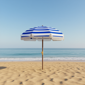 Sombrilla de Playa Swiship de 2.5M, Poliéster Azul con Rayas Blancas, Varilla de Aluminio, Impermeable, Accesorio para Camping y Senderismo - Product Image 2