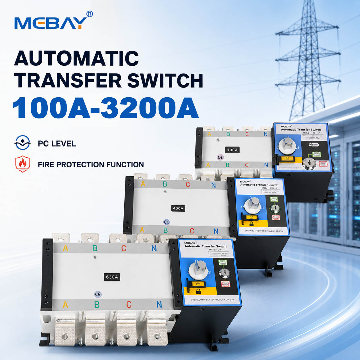MEBAY High Quality ATS Automatic <strong>Generator</strong> <strong>Changeover</strong> <strong>Switch</strong> 100A <strong>300A</strong> 400A 630A 4P
