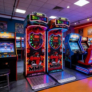 Máquina de Boxeo Arcade Operada con Monedas, Juego de Diversión Deportiva Ultimate Power Hit Boxer - Product Image 6