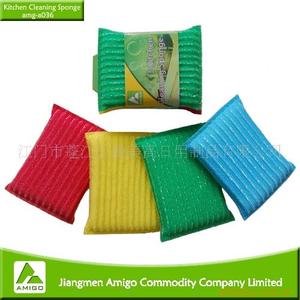 Éponges à récurer Action Scrub, lot de 2, tampons de nettoyage rectangulaires pour cuisine, couleur or - Product Image 2