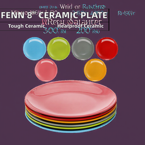 Assiette en grès mat de 8 pouces de style américain <span class=keywords><strong>FENN</strong></span> Plats de dîner occidentaux modernes écologiques Vaisselle en mélamine Restaurant à domicile - Product Image 2