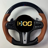 Volant en cuir blanc avec garniture en carbone pour BMW F10 F20 F30 F31 F32 M3 F80 M4 F82 M2 F87 E70 E90 E92