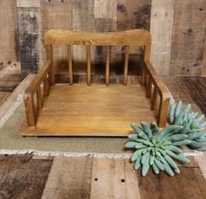 Accesorios de fotografía recién nacido de calidad Superior cama pequeña adornos de tiro de madera cama de pose para bebé recién nacido