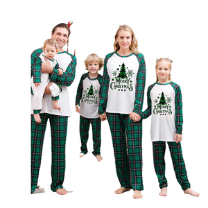 Ensemble de pyjamas de Noël pour la famille, vêtements imprimés tendance pour bébés garçons, enfants, père, mère, enfants et chien, tenues assorties respirantes - Product Image 3