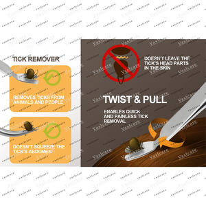 Kit de suppression des tiques à double embout Vaslcare Premium, instrument vétérinaire pour chien, lapin, humain, avec étui de rangement, nettoyage ultrasonique - Product Image 5