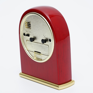 C9127 Vente en gros en stock, réveil de chevet en bois massif pour hôtel, horloge silencieuse rétro à quartz avec <span class=keywords><strong>veilleuse</strong></span> pour hôtel et chambre - Product Image 3