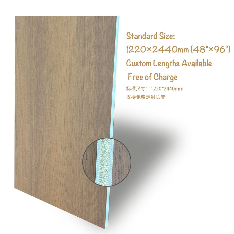Image showcasing High-Grade Wood Veneer Textured Eco Wall Panels - 1220-2800-8MM, Labor ...