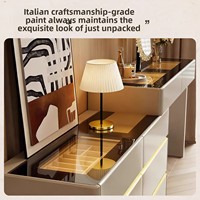 Table de toilette et armoire multifonctionnelles en bois massif de style italien avec lit télescopique intégré pour chambre principale