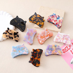 กิ๊บหนีบผมรูปการ์ตูน<span class=keywords><strong>เกาหลี</strong></span>น่ารักใหม่สำหรับผู้หญิงกิ๊บหนีบผมเซลลูโลสอะซิเตทรูปสัตว์น่ารัก - Product Image 1