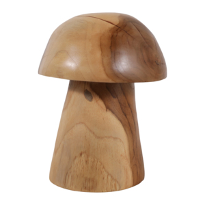 Scultura ornamentale a forma di fungo in legno di teak per decorare la casa, l'ufficio, la mensola, il tavolino da caffè. - Product Image 2