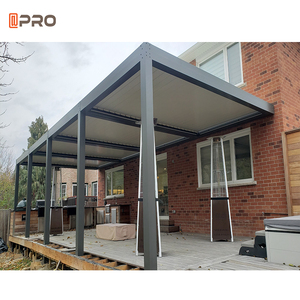 Pérgola Motorizada <span class=keywords><strong>para</strong></span> Exteriores con Marco <span class=keywords><strong>de</strong></span> Aluminio <span class=keywords><strong>de</strong></span> Tubo Cuadrado Moderno, <span class=keywords><strong>Techo</strong></span> <span class=keywords><strong>de</strong></span> Láminas Ajustables, Protección Solar, <span class=keywords><strong>Techo</strong></span> <span class=keywords><strong>de</strong></span> Láminas <span class=keywords><strong>de</strong></span> Aluminio - Product Image 3