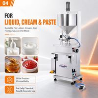 Máquina de Llenado de Chocolate Semiautomática de Acero Inoxidable para Pequeñas Empresas, con Calentamiento y Agitación, Llenadora Vertical de Pasta para Plástico