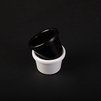 Petits bols à sauce soja en mélamine blanche et noire, style japonais et coréen, coupelles à trempette en plastique, vente en gros