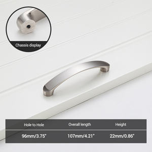 Db Brushed <b>Nickel</b> Cabinet Pull <b>Handle</b> 96mm 128mm Minimalist Design For Kitchen Cabinets Drawer <b>Door</b> Hardware - Product Image 6