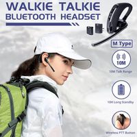 Casque sans fil pour talkie-walkie, écouteur Bluetooth PTT avec micro, prise M, casque sans fil mains libres pour moto, station radio