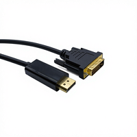 COMTON DisplayPort ke Port tampilan kabel DVI ke DVI kabel Male ke Male untuk Monitor Desktop Laptop proyektor